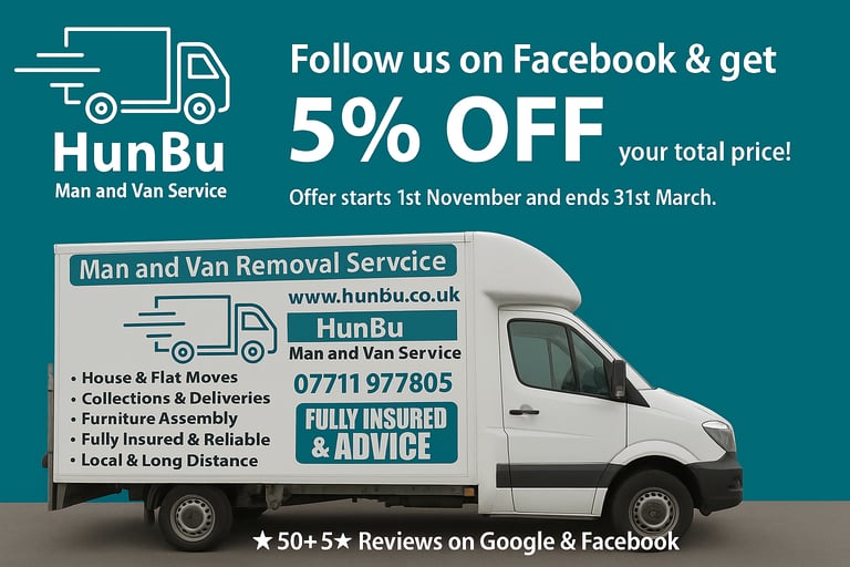 Man and Van / House Removal 24/7 / Luton van / man with a van