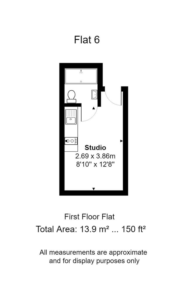 *INC ALL BILLS EXC ELEC* Modern first floor studio flat to rent in Cricklewood