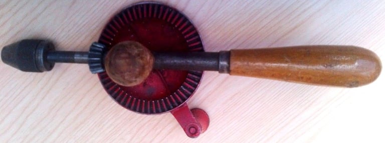 image for Vintage Hand Drill Tool, Woodworking