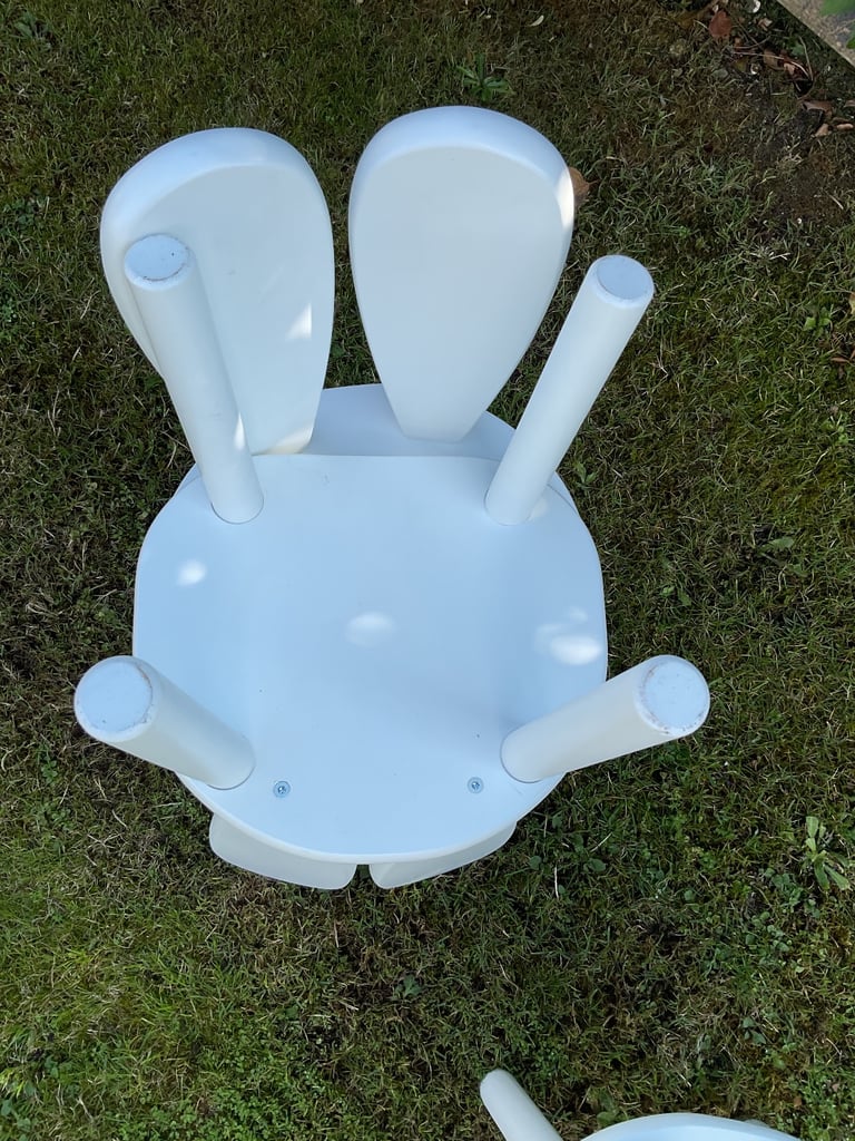 4 As New Sturdy Kids Rabbit Ears Chairs