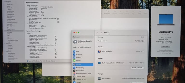 AppleMacbook Pro 16 inch 2021 M1 Pro 16GB 512GB