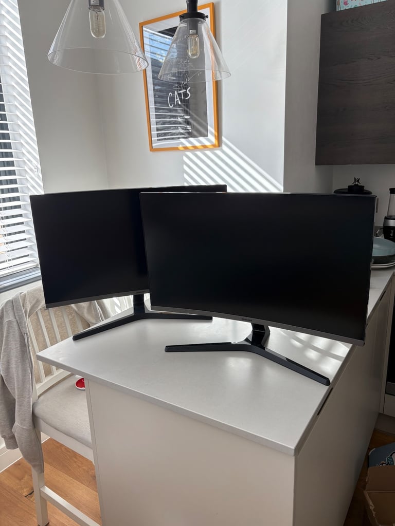 image for Two Samsung Curved Monitors  27”  – £200 for both!