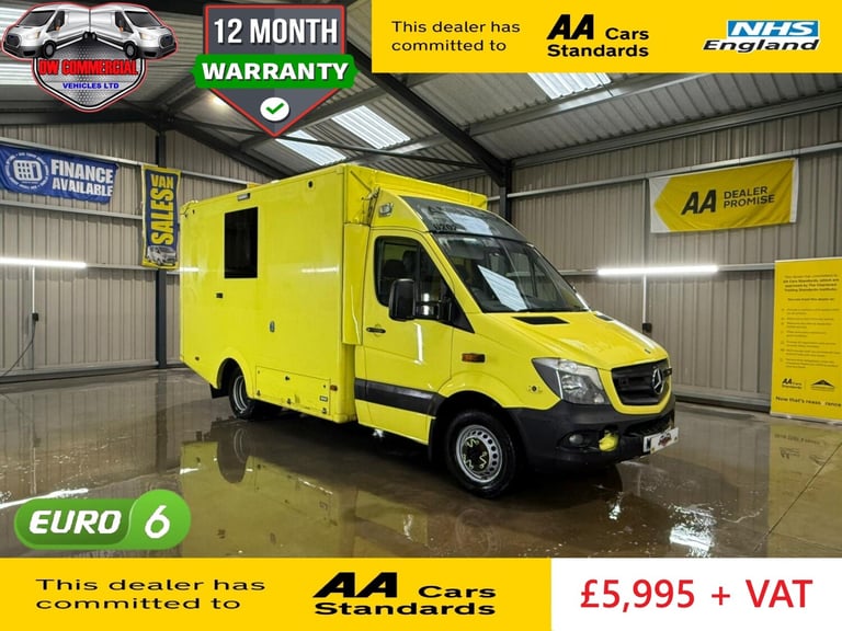 2015 Mercedes-Benz Sprinter 519 CDI MWB Automatic Ex-NHS Ambulance Service + VAT NA Diesel Automatic