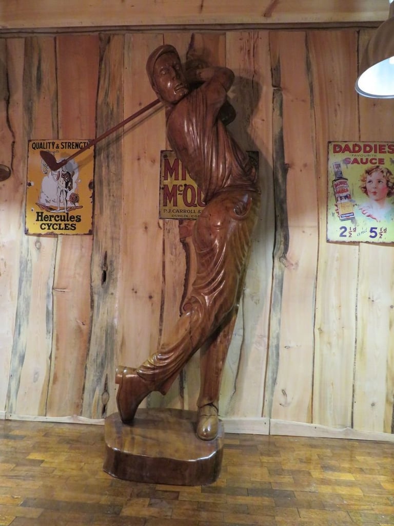 Larger Than Life Teak Golfer  (8'3")