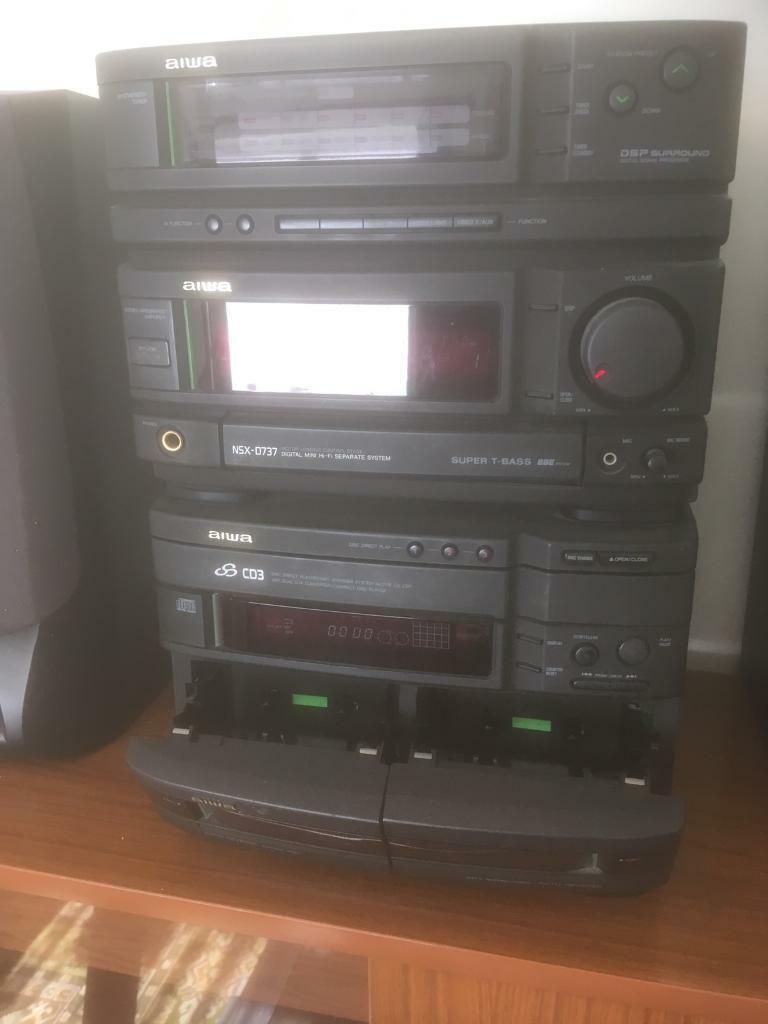 AIWA three disc two tape stereo 
