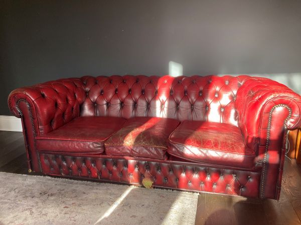 image for Free red chesterfield sofa