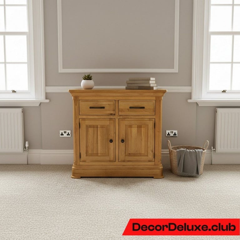 Oak Furniture Land Canterbury Small Sideboard - Solid Oak Wood - Can Deliver 011A