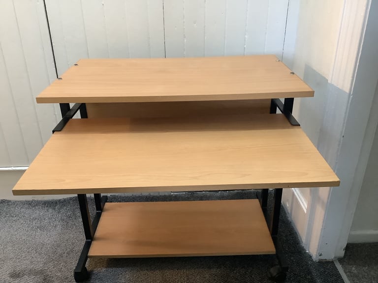 image for Computer Desk With Sliding Shelve (in very good condition) £25.00 Ore Nearest Offer