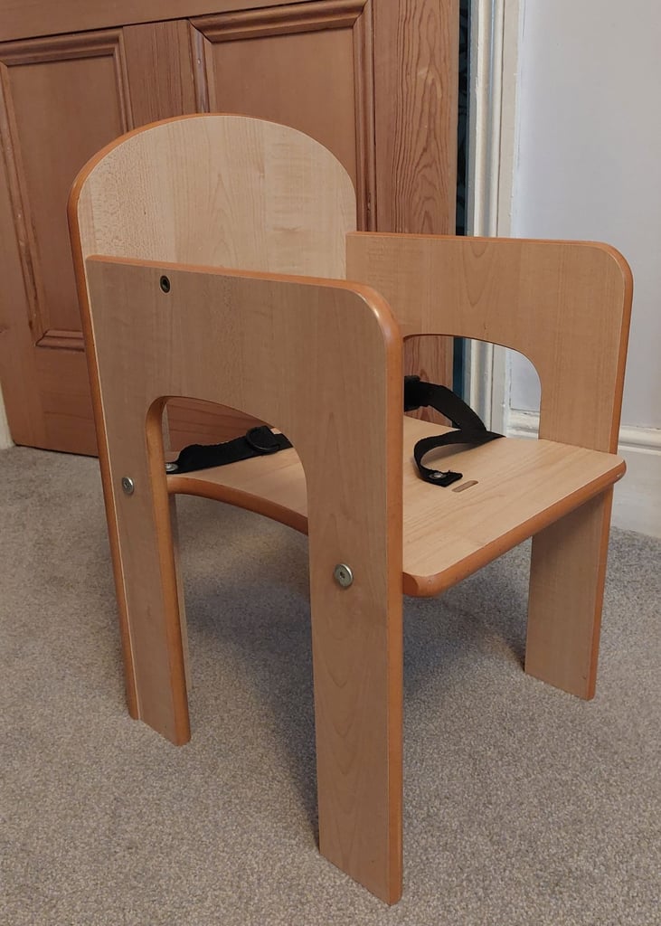 Wooden toddler chair with arms