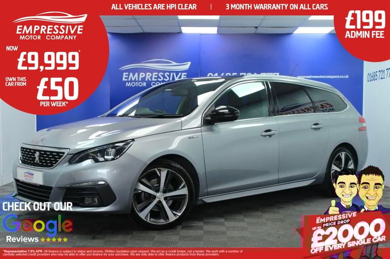 2019 19 PEUGEOT 308 SW 1.5 BLUEHDI GT LINE ESTATE 5DR DIESEL MANUAL EURO 6 (S/S)