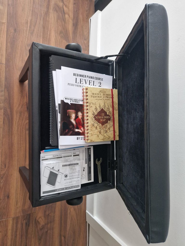 Roland FP-30 piano keyboard with a stand, Roland bench, pedal, professional headphones, cover, books