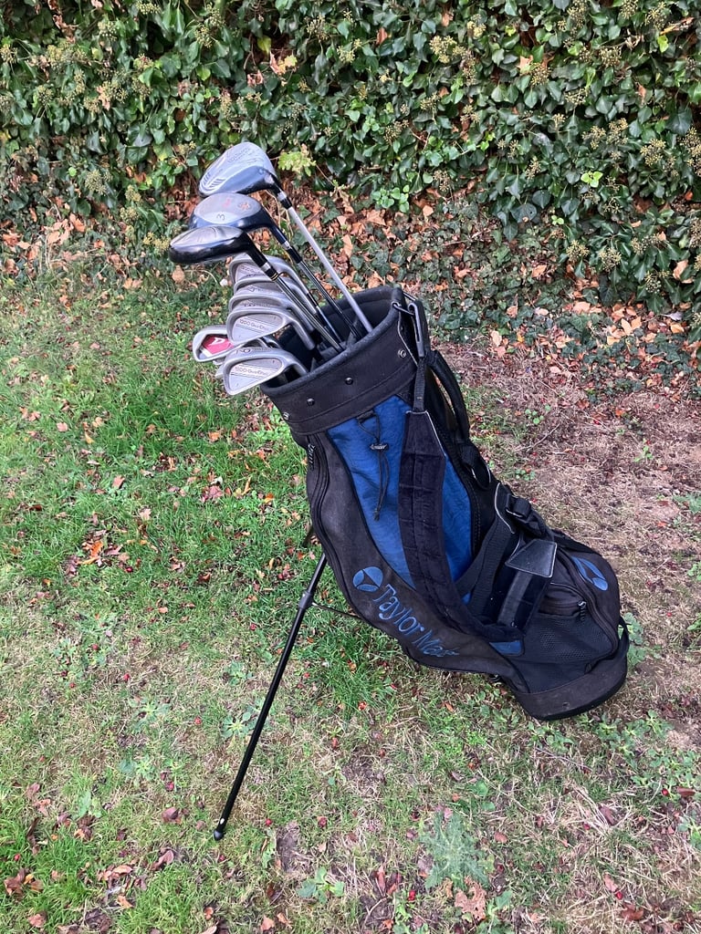 Men’s Gold Clubs Ideal Starter Set Wilson & a Taylormade Stand Bag 