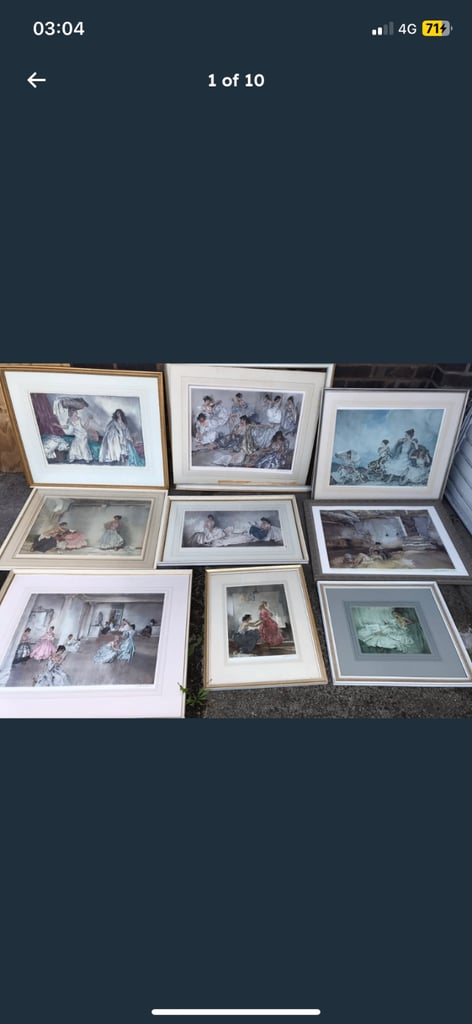 image for 9 signed & stamped sir Russell Flint