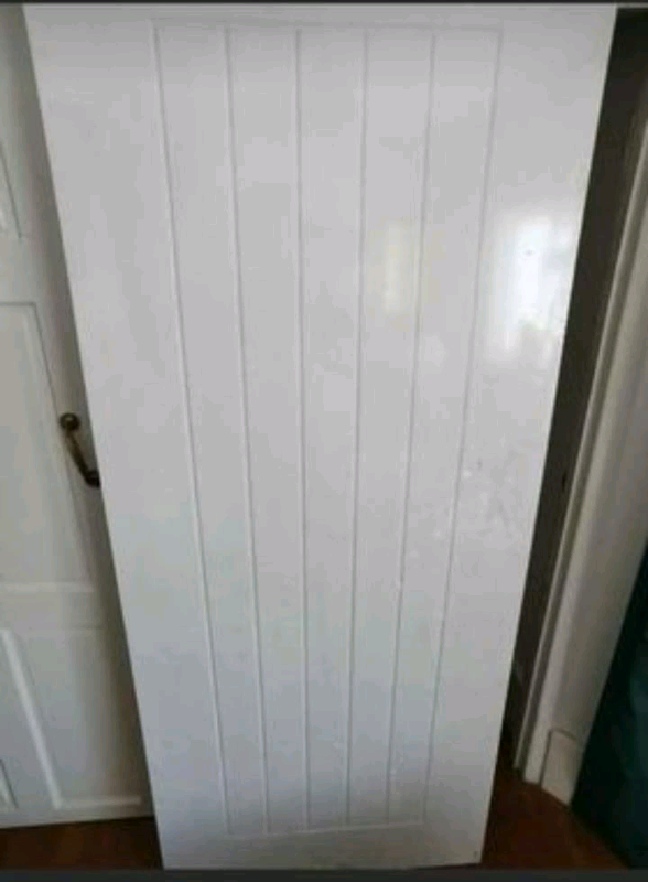 White primed textured 5 panel cottage internal door 2040 x 826 x 40mm