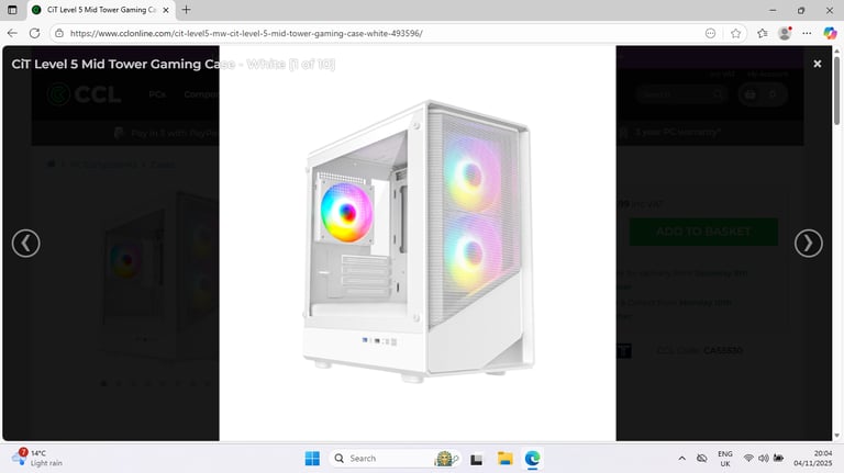 Windows 11 Ryzen 5 4500 cpu gaming pc