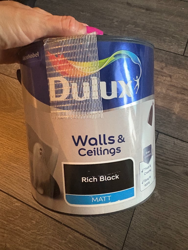 DULUX Rich Black Walls & Ceilings Matt Paint - unopened 