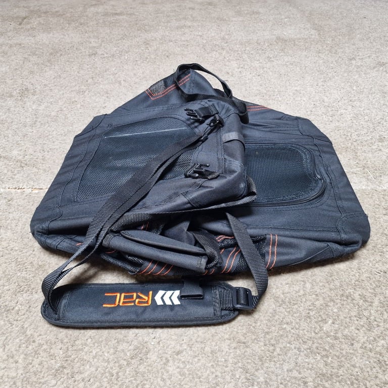 RAC Foldable Pet Carrier Crate – Black with Orange Trim