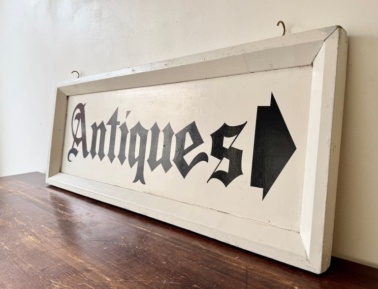 Vintage Antiques Shop Sign
