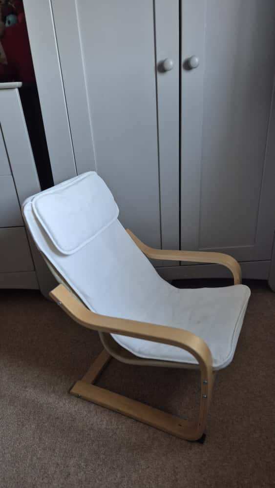 image for Kids IKEA Poang chair (white)