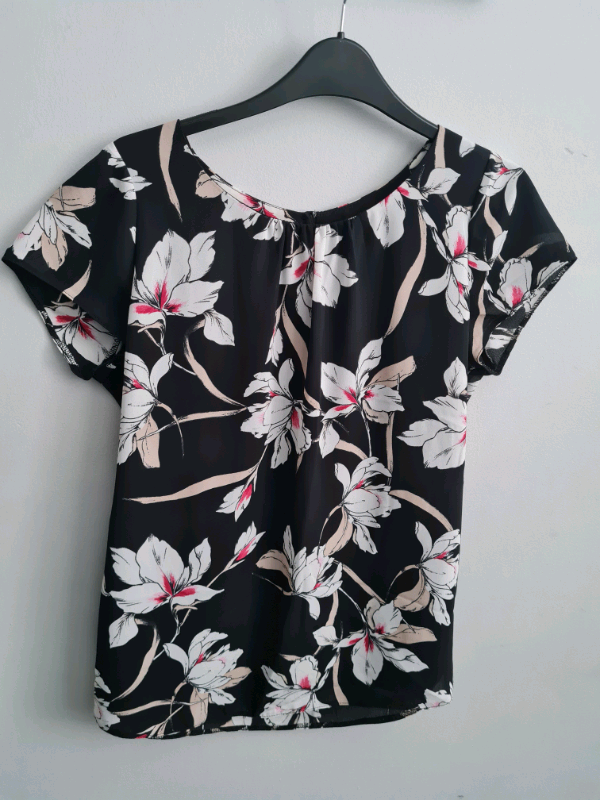 image for Black Floral Top