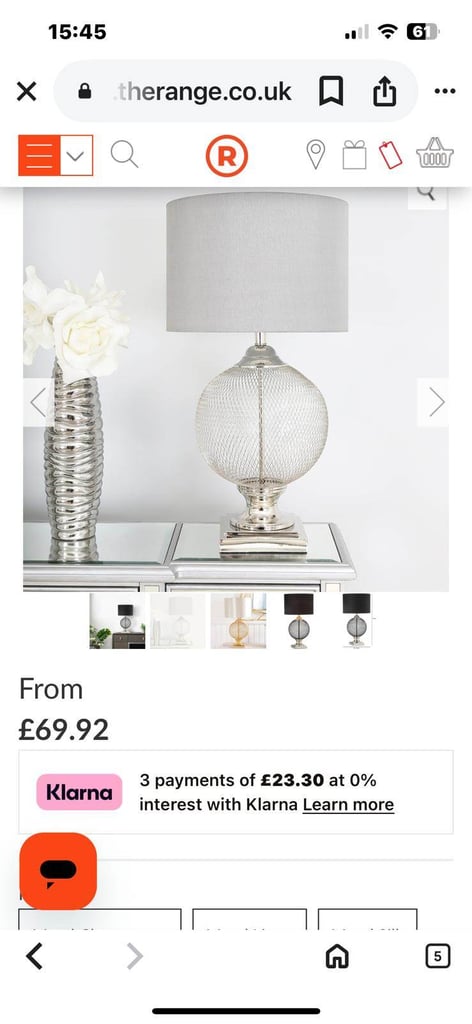 image for 2 large lamps 