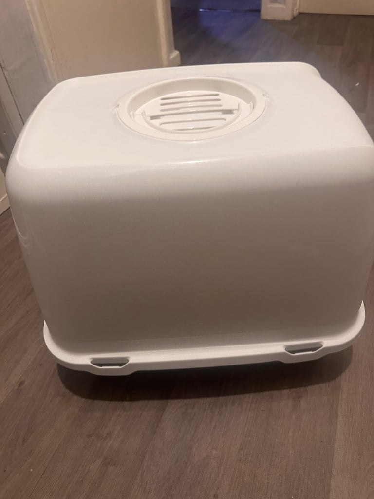 Savic leo hooded cat litter tray grey (petsathome)