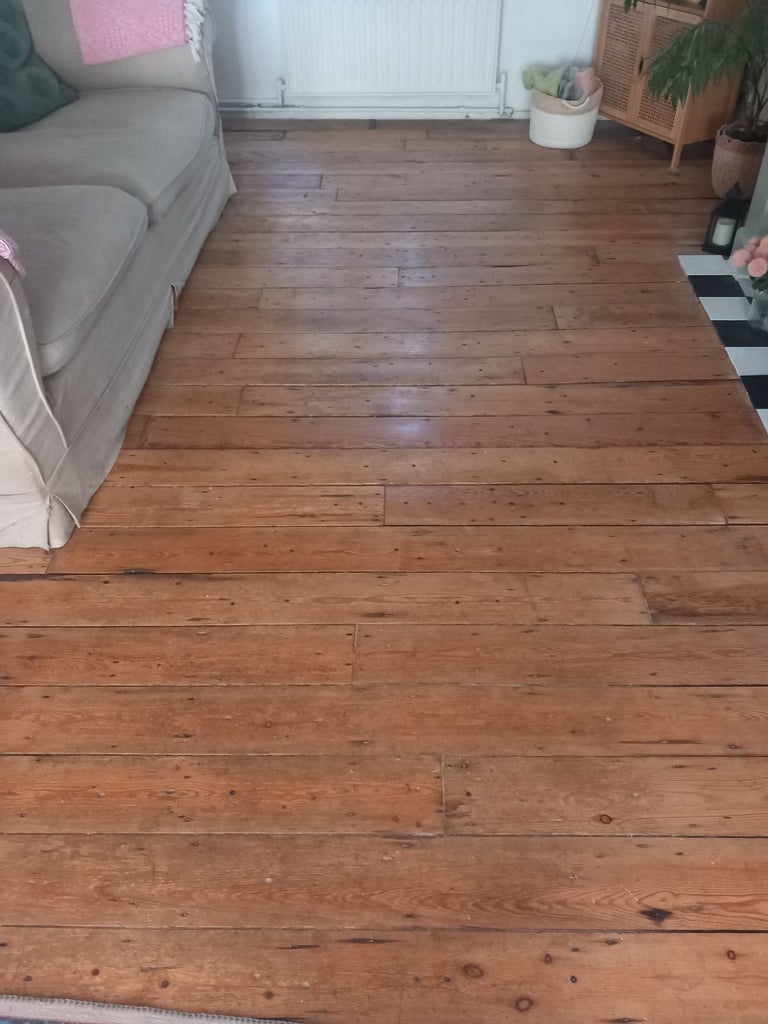 Pine floorboards 