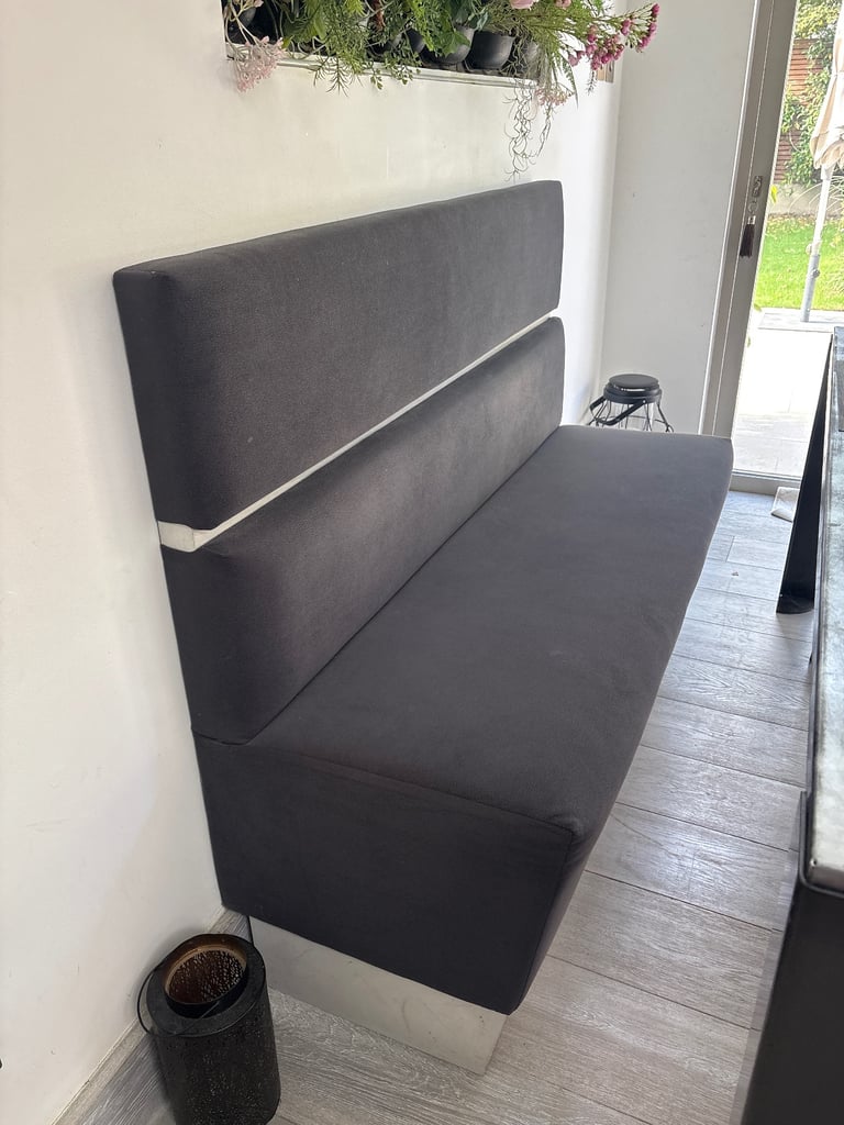 Black leather Sofa bench 
