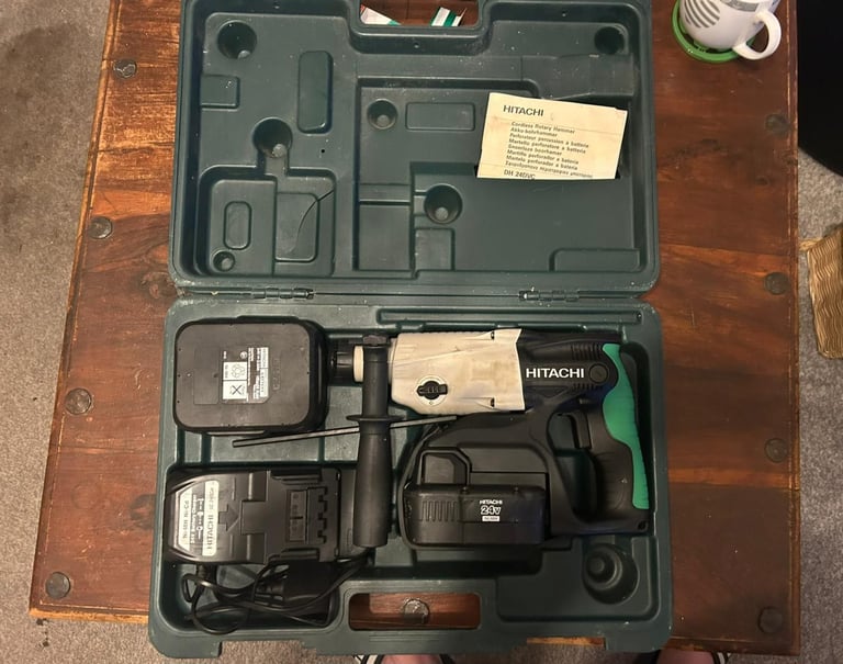 image for DH24DVC SDS Plus Hammer Drill 3-Mode 24V 2 x 2.0Ah Batteries & Charger Included