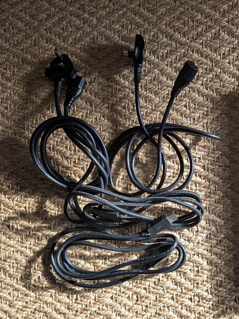 Dual FHD monitors with desk stand & cables