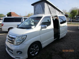 image for NISSAN ELGRAND 2.5 AUTO 4 BERTH CAMPERVAN 48" ROCK N ROLL BED  !! READY TO GO !!