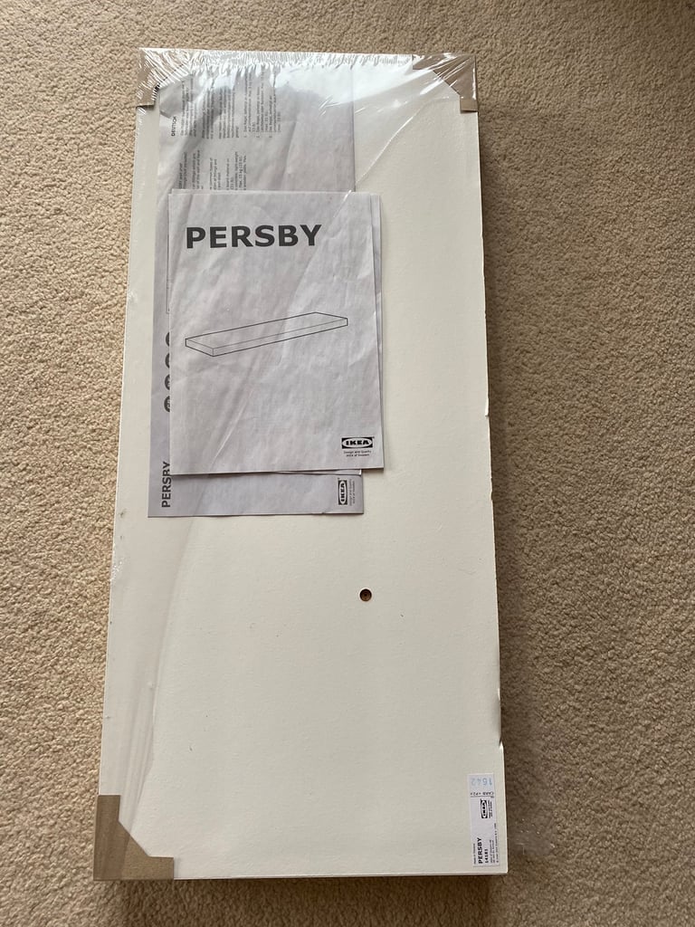 image for IKEA Persby white floating wall shelf 
