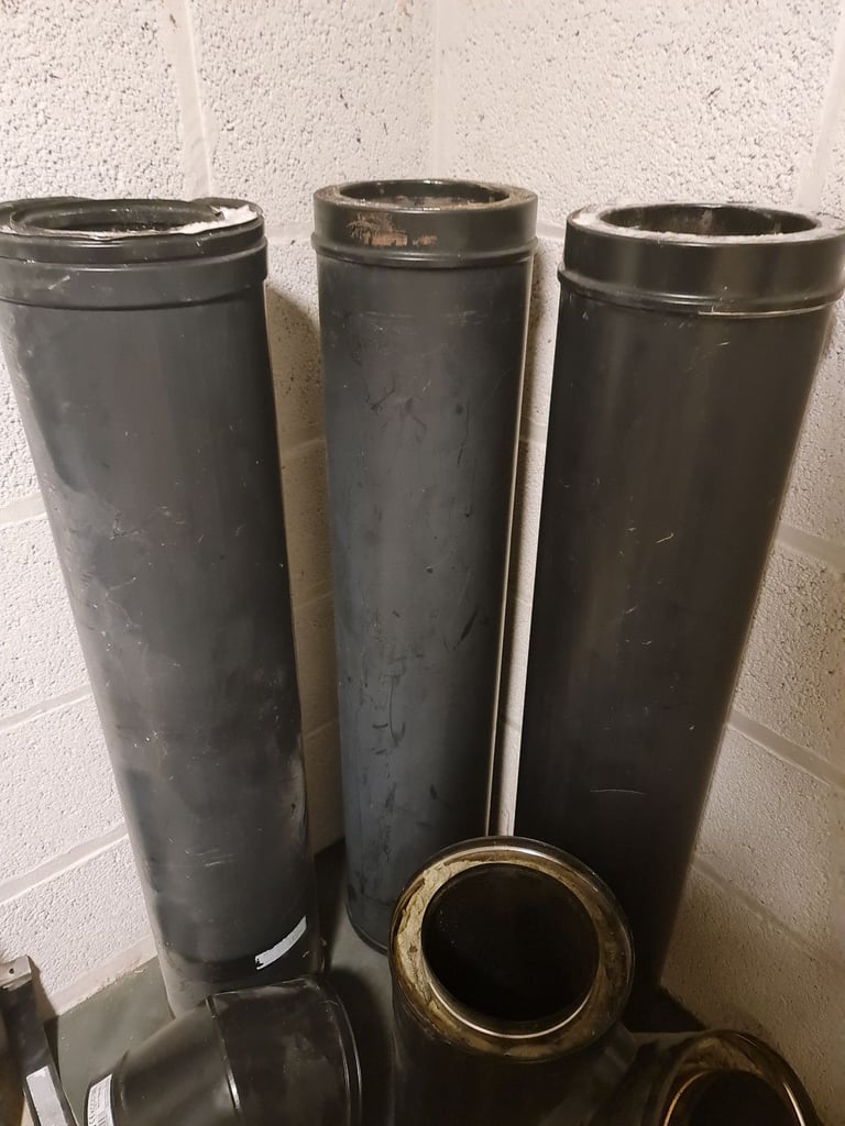 image for Twin Wall Insulated Flue Pipe used parts For Wood Burning  & Multifuel fires