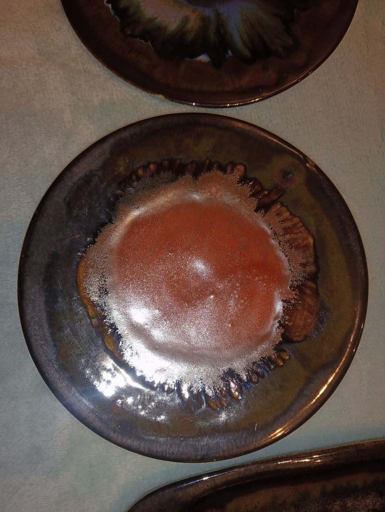 1960s / 1970s Newlyn pottery Eric Leaper Splash Plates 