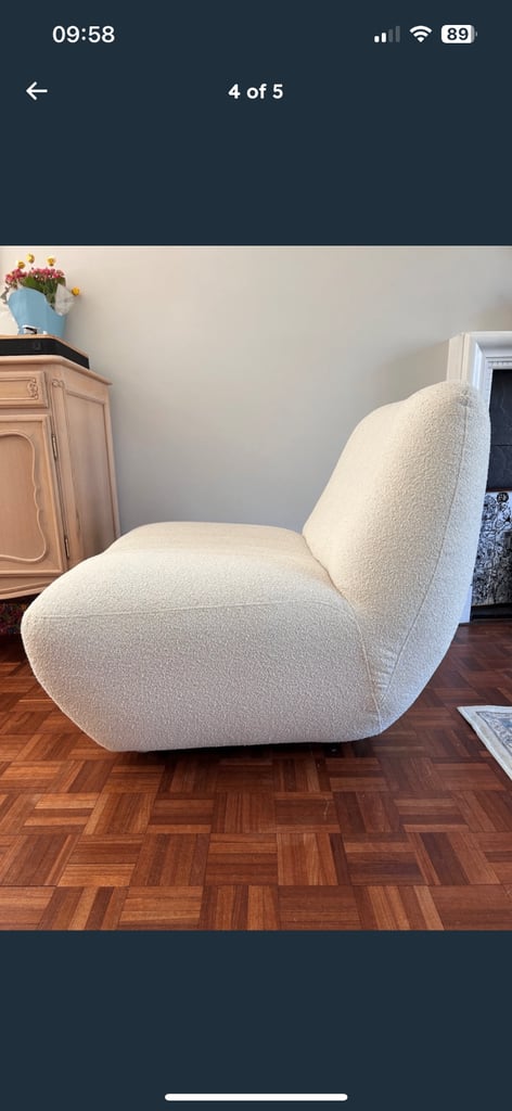 image for DFS Calix Boucle Accent Chair/sofa– *Perfect Condition*