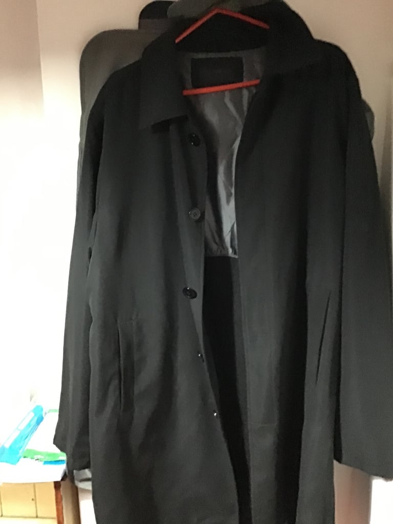 image for Mens Black Raincoat 