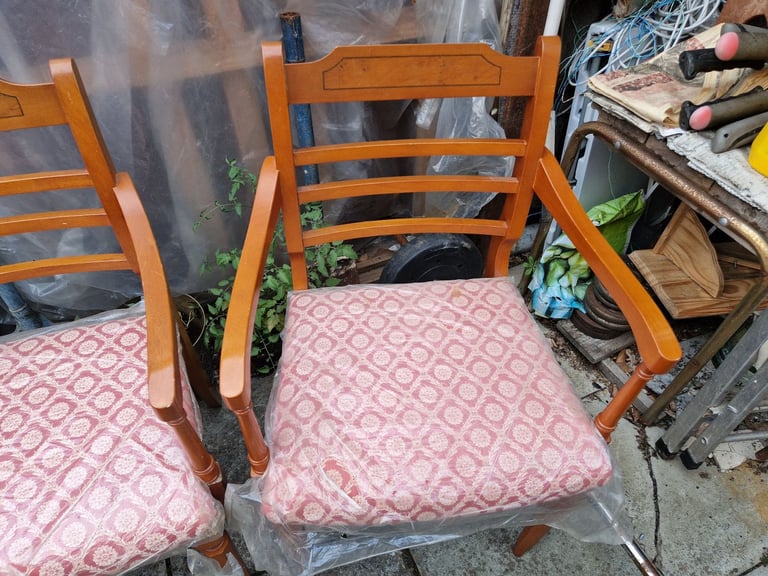 x4 Classic Vintage Retro Kitchen Dining Room Wooden Chairs Stools