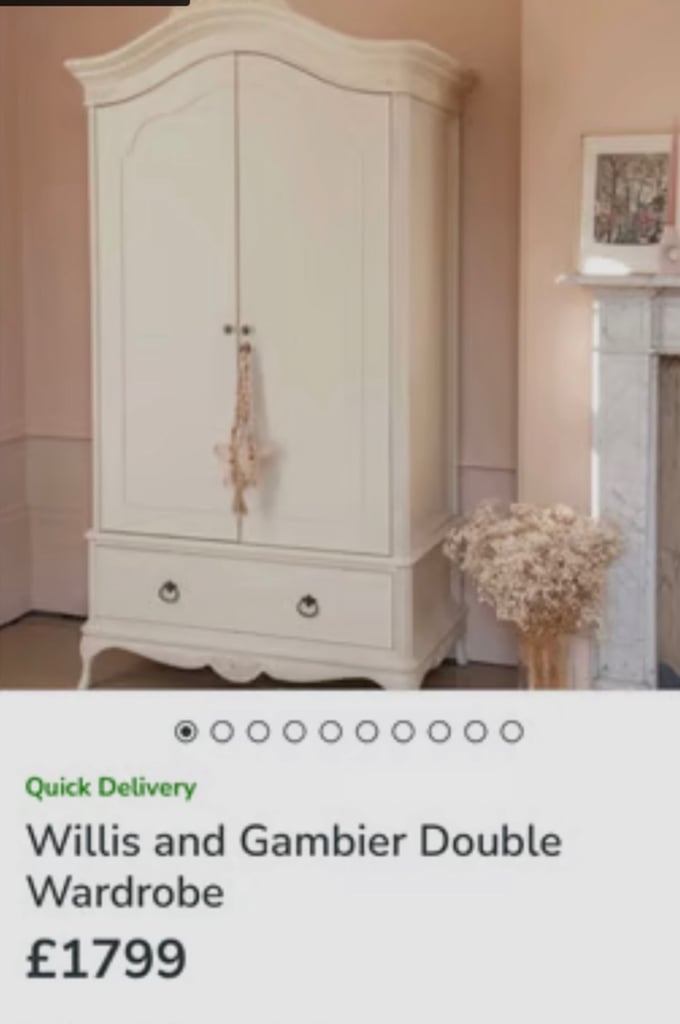 Willis & Gambier Ivory French Wardrobe Armoire RRP £1700