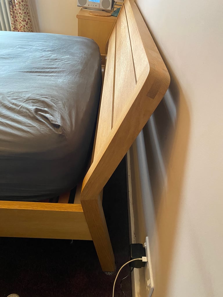 Habitat ‘Radius’ king-size bed frame - solid oak