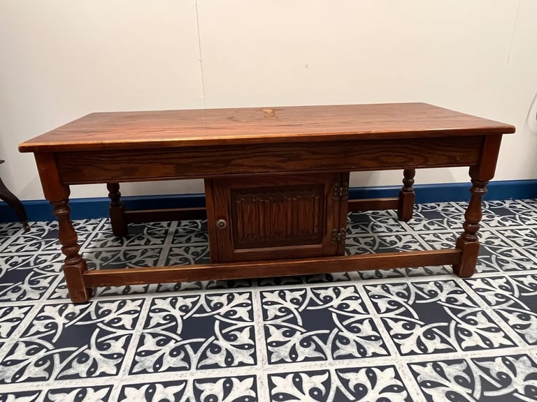 image for Large Vintage Solid Oak Old Charm Coffee Table