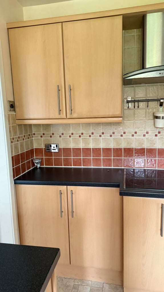 Dismantled kitchen cupboard and worktop 