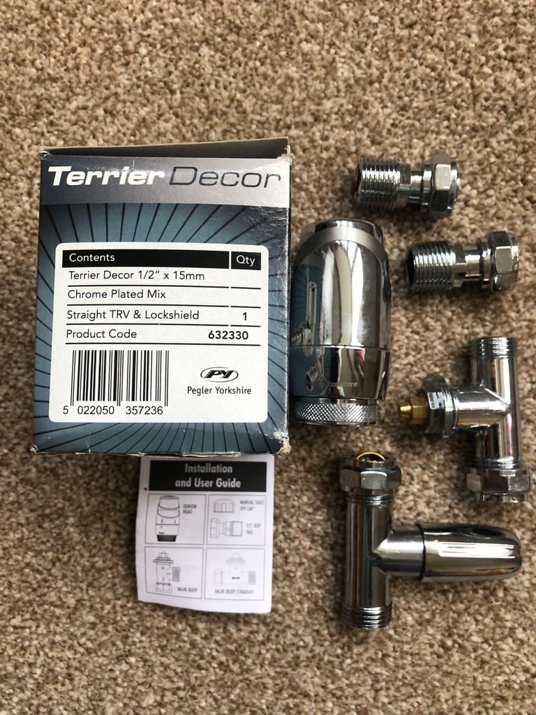 Terrier Decor Thermostatic Radiator Valve with Lockshield - brand new