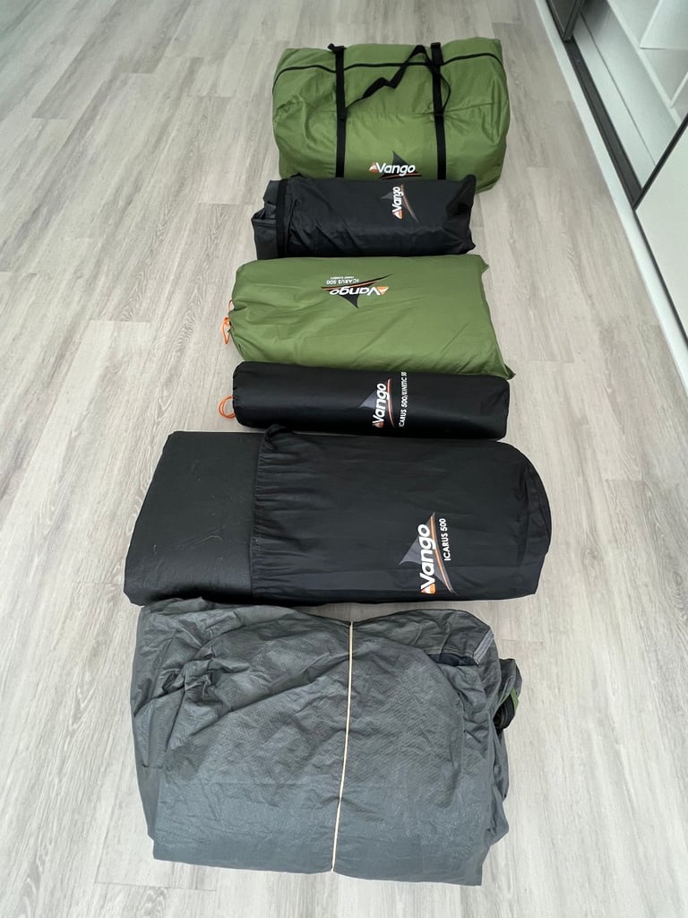 Vango Icarus 500 5-person tent with front canopy.  Excellent condition.