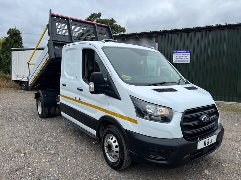 2023 Ford Transit 2.0 3.5TN 7TN GTW 170ps Double Crew cab tipper AIR CON PLUS VAT Dropside Tipper...