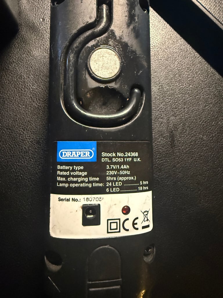 DRAPER 30 LED Rechargeable Magnetic Inspection Lamp Stock No: 24368