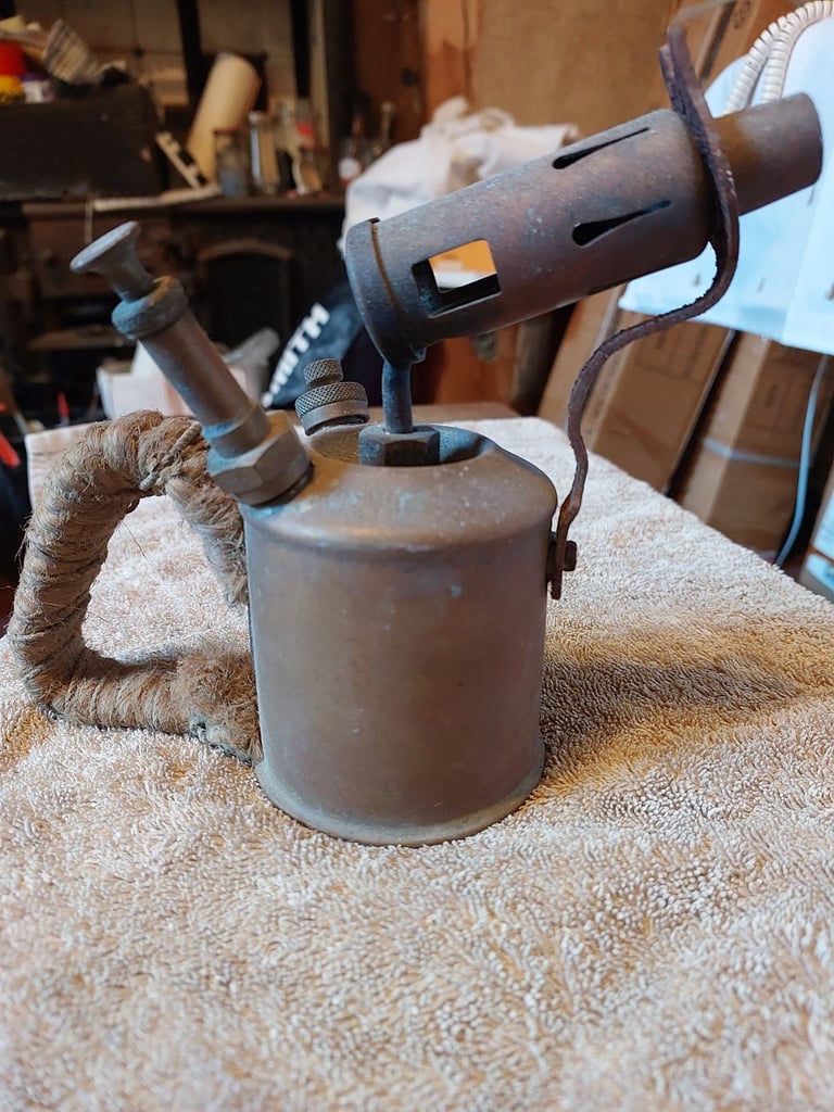 Vintage Brass Paraffin Blow Lamp