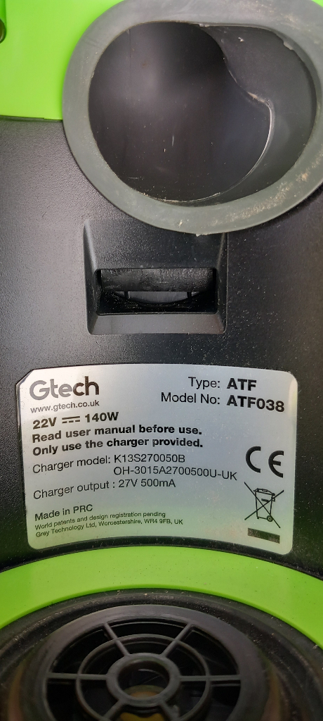 GTECH ATF038 Multi Vacuum Body Part