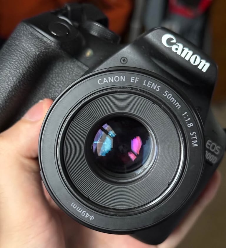 Canon EOS 2000D DSLR Camera Bundle - 18-55mm & 50mm STM Lenses + Bag + Charger