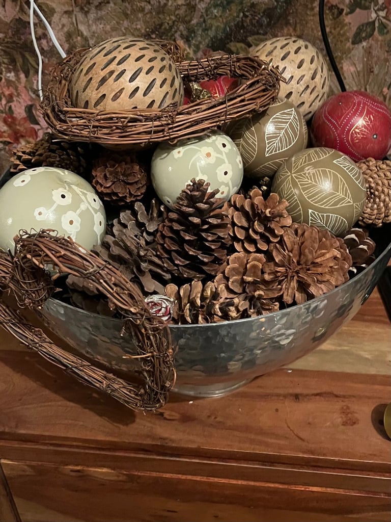 image for Very large ornate bowl with accessories 