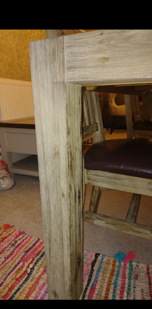 Dining table with  and side table 